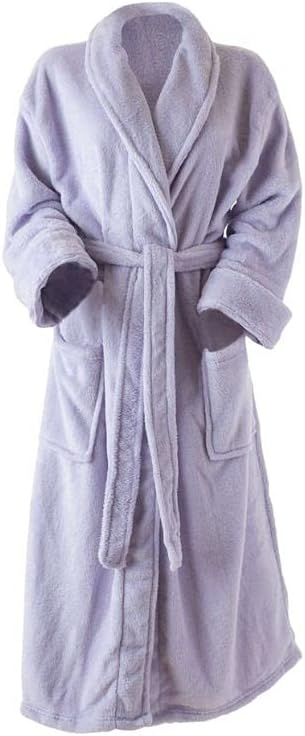 Lavender Luxury Spa Robe with Lavender Sachet, Soft Plush Robes for Women, One Size Fits Most Bathrobe for Relaxation
