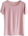 Sleep Shirts for Women - Pajama Tops for Women,Modal Round Neck Solid Color Pajamas Top