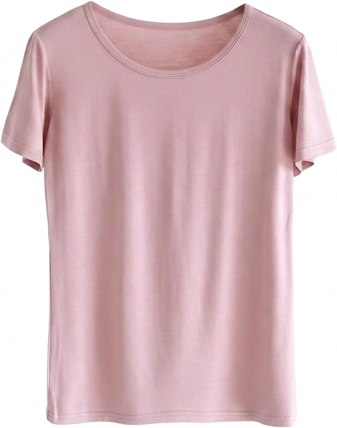 Sleep Shirts for Women - Pajama Tops for Women,Modal Round Neck Solid Color Pajamas Top