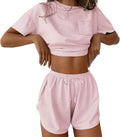 Women Pajama Sets Sexy Lounge Sets Side Split Short Pj Sets Cute Pjs 2 Piece Comfy Sleepwear Loungewear