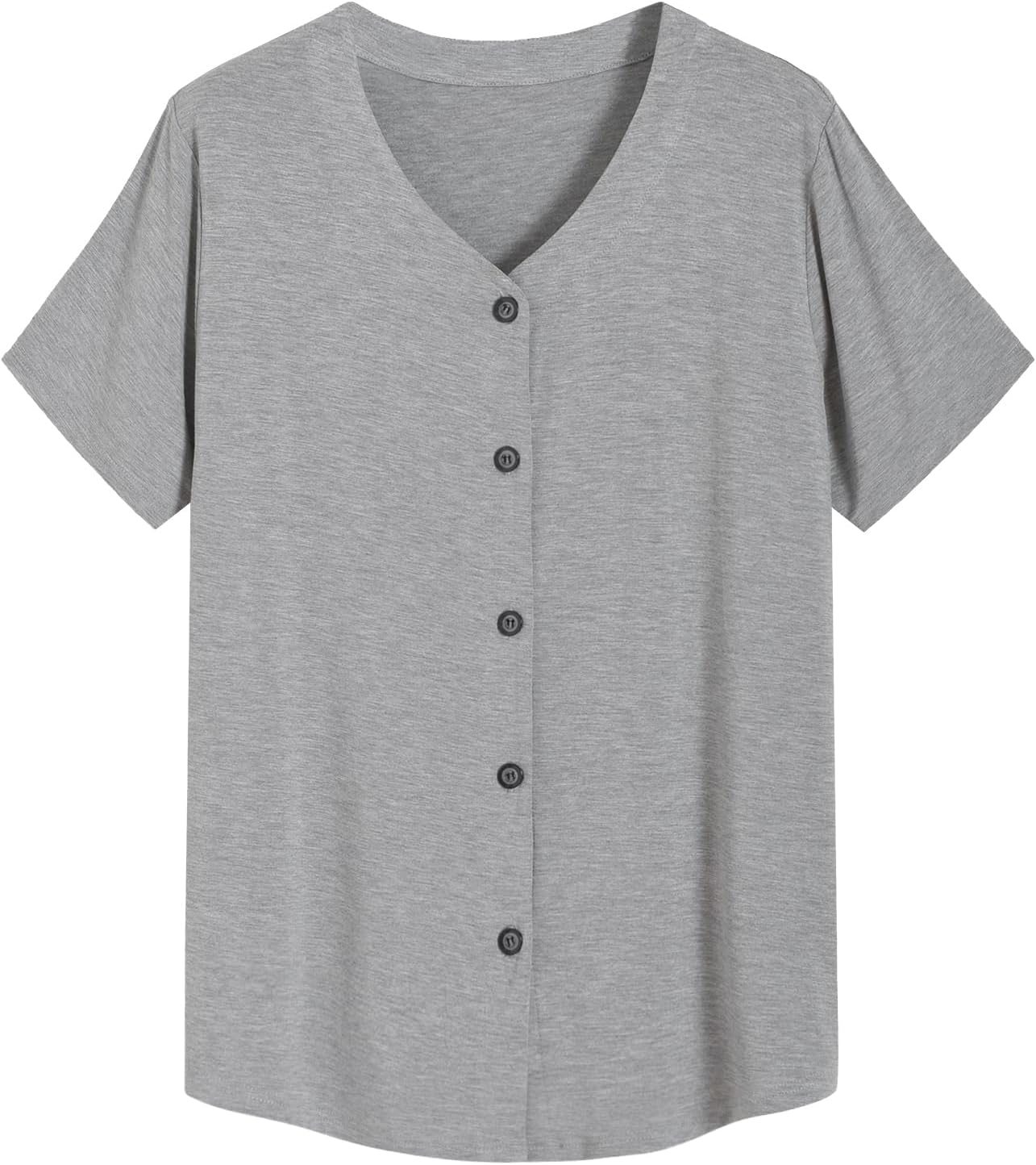 Women Bamboo Viscose Pajama Top Button Up Sleep Shirt